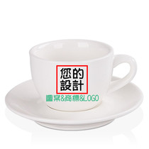 Ceramic coffee cup European style coffee cup custom printed word LOGO pattern trademark pure white classic manufacturer