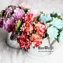 Mini simulation flower doll holding flower gradient peony diy accessories 6 yuan a bunch (6 flowers)