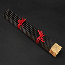 NEWREA new bright golden cloud ebony chopsticks 10 pairs of household tableware set