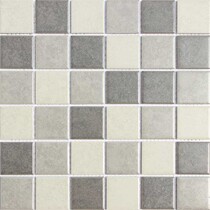 Simple pastoral style ceramic mosaic simple three-color bathroom kitchen floor tiles-Amy Jia