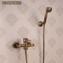 European antique all copper shower shower set toilet bath shower nozzle hot and cold bath mixing valve