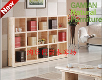 Solid wood cabinet Childrens locker Fir pine bookcase bookcase Free combination storage cabinet Special cabinet