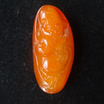 Xinjiang Gobi Golden Silk Jade Jade Jade Buddha Pendant Miyre Buddha Pendant with Ruyi Money Yuver