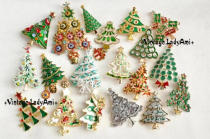 Yunas Christmas Tree (Fashion Glazed Brooch) Forest Green Christmas Tree Brooch Christmas Surprise Gift