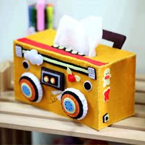 Non-cutting non-woven material bag Tick recorder paper box set manual DIY cloth tissue box set