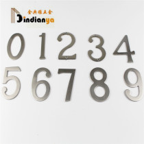 Stainless steel house number number affixed to the villa hotel house number Hotel house number Room number House number