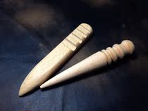 Leather carving leather art tools wooden grinding Rod natural solid wood wide groove fine head grinding trimming round wood stick