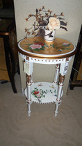 Modern new Chinese gold foil hand-painted classical furniture flower stand flowers a few phones a few display a few decorations a few Ming and Qing furniture