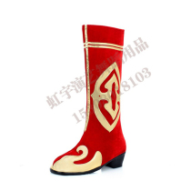 Tibetan dance boots Yangko Mongolian riding boots Xinjiang dance boots men and women in the drum Mongolian top bowl performance wear-resistant