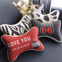 LoveYou Couples Cow Zebra Car Bone Headrest Cotton Slow Rebound Memory Cotton Headrest Protection Cervical Vertebrae