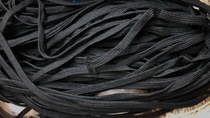 6 8mm black hollow rope wide polyester rope braided flat polypropylene rope hat belt rope low elastic wire rope 95 meters