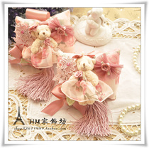 Curtain buckle strap Cartoon cute Teddy bear doll European sun flower tie rope Korean wall hook pair