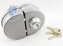 Glass door lock push-pull glass lock double door free open pore stainless steel merchant shop central lock office open door lock