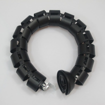 Black plastic snake-shaped pipe collector office hidden wire snake-shaped pipe desktop walker stringing pipe penetrating tube