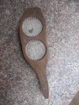 Retain the history of the memory of the ancient wooden carving food mould pastry pastry  Round round  2 rows