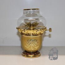 Taiwan pure copper-free gold liquid ghee lamp for the Buddha lamp Changming lamp windproof with good safety and adjustable fire Miao