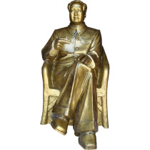 Character large indoor and outdoor Chairman Mao sitting sculpture ornaments Mao Zedong resin crafts company ornaments