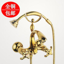 All copper luxury bathtub faucet European shower shower faucet Noble hot and cold faucet gold plated