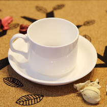 Creative simple high-grade European white bone china coffee cup and saucer set coffee cup and saucer ceramic Western tableware