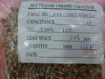 Monolithic capacitors CT4-1206Y 106M500 10UF 5 08MM 106 50 a pack of 1000