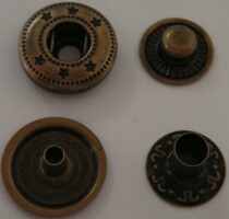 Manufacturers hot sale dark buckle cuff button button bronze metal snap button windbreaker buckle denim button nail four-in-one buckle