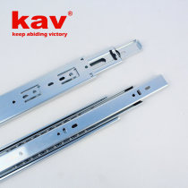 KAV hardware 45 wide 8 10 12 14 16 22 24 inch side mounted three sections of steel ball slide drawer ball guide