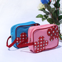  European and American fashion cute cartoon decal candy color cosmetic bag clutch bag hand carry ID bag storage bag stationery bag