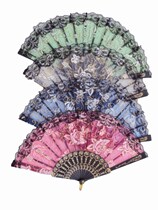 Chinese wind female type lace fan 7 Composition Wing Chun Dance fan Dance Fan folding fan wedding fan