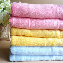 Bamboo fiber adult towel soft absorbent antibacterial beauty face towel increased thick solid color