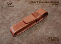  Handmade leather custom leather pure cowhide pen set pen bag pen box(Li Guogang leather Square)