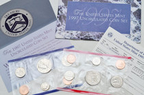 US 1997 Year commemorative coin double suit with collection certificate and envelope