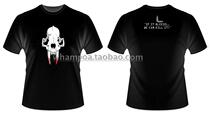 WHAMPOA Cotton perspiration Slim fit round neck short sleeve Saber-toothed tiger cold-blooded skull Hardcore Titans T-shirt