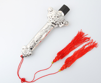 All stainless steel telescopic sword Taijiquan performance sword Stainless steel sword body end open blade send spike send sword cover