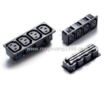 NO: 104 IEC320 C13 four socket clamping type UPS power connector C13 porous insert