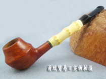 Imported pipe Swiss FRANZ FRANZ FRANZ Stone pipe straight 3mm handmade bamboo pipe 2