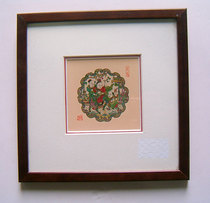 Suzhou Taohuawu woodcut New Year painting direct unicorn send sub print picture frame gift