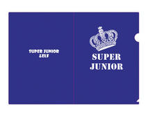 SUPER JUNIOR SJ peripheral stationery single-page report folder test paper folder candy color L-type folder