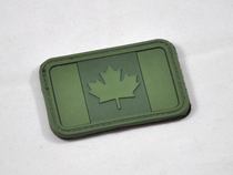 Canada Flag of Canada Flag Green PVC Plastic Badge Arm - Badge Magic Paste