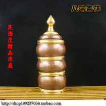Pure handmade in Nepal made of red copper golden rice pot