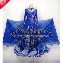 2014 High-end luxury modern dance dress Modern dance competition dress National standard dance dress Waltz dance dress BR98