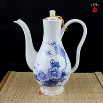 Capacity 750ML BLUE AND WHITE porcelain household WINE JUG 1 KG small wine JUG Large ceramic Dehua porcelain WINE dispenser