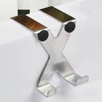 Home stainless steel door back adhesive hook creative kitchen bathroom multifunctional door back seamless clothes hat adhesive hook nail free