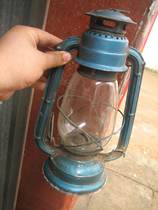 Intact can be used 50s Old horse light oil lamp hanging lamp shop decorated with olive-coloured blue boat light hand handle 6