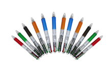  Wenzheng WZ-2026A four-color cool ballpoint pen black blue red green four-color refill 88MM - 0 7mm