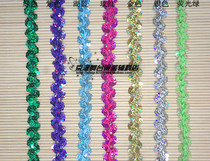 Stage Clothing Accessories Handmade DIY Lace National Dress Accessories 4mm Radium sequin lace width 1 3cm