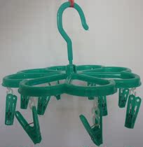 Round drying rack 10 clips plastic pants socks inner hanger clip windproof non-slip drying rack drying rack pants rack