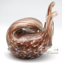 Wonderful glazed glazed glaze front ornaments bookcase ornaments glazed gifts transparent crafts golden snails