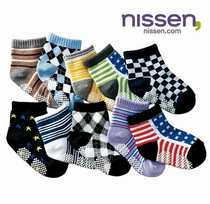 Exploits Nisen Pure Cotton Children Socks Temperament Infant Socks Baby Non-slip Floor Point Rubber Socks