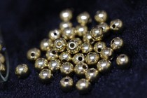 620 pure bronze Tibetan Buddhist pearl accessories round pearl pair holes and diameters are 0 55cm