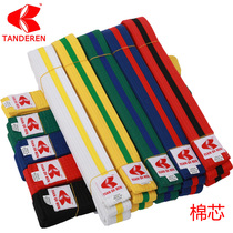 Tiandi Ren burst taekwondo belt cotton core patch between the color road belt embroidered word black belt factory direct sales